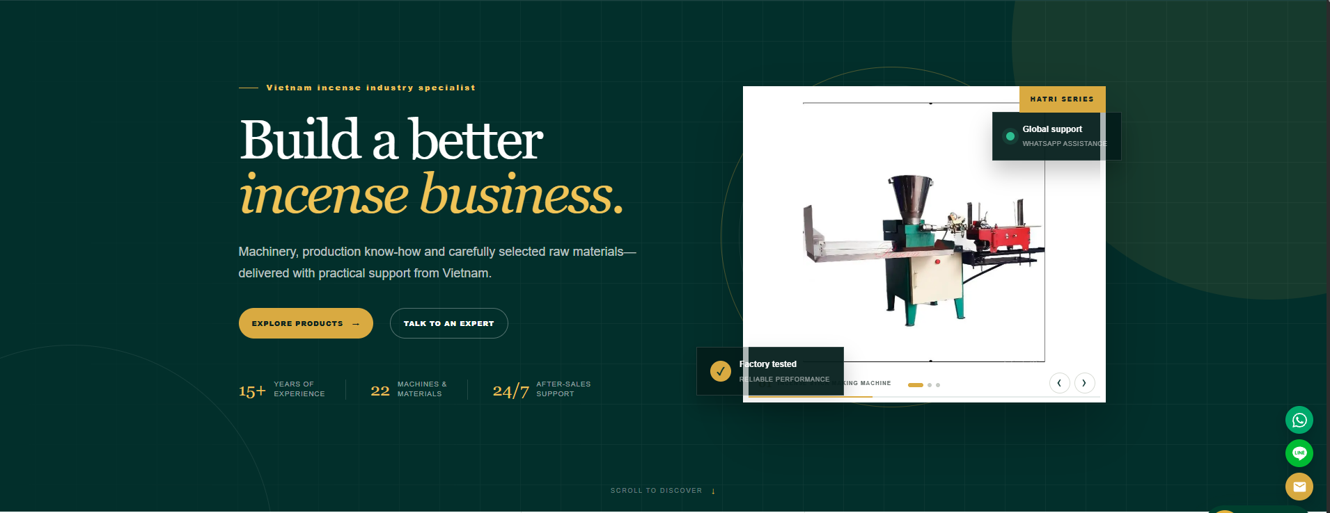 HATRI — Digital Platform for Incense Machinery